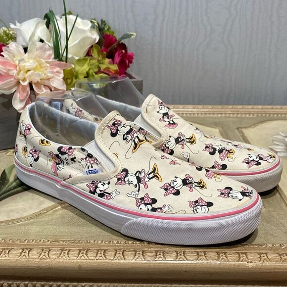 Vans Cream Minnie Mouse Slip-On Sneakers - Picture 3 of 15